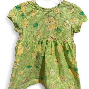 GAP Green Dress with Lemon Pattern